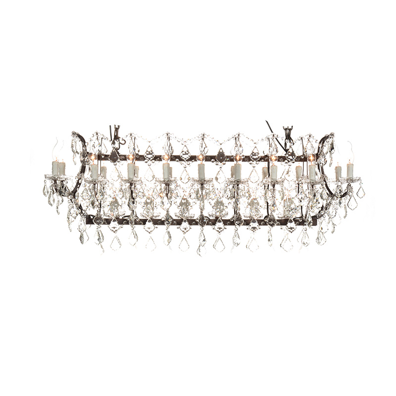Halo Elished Crystal Rectangle Chandelier Large Delivery To The Uk Is 49
