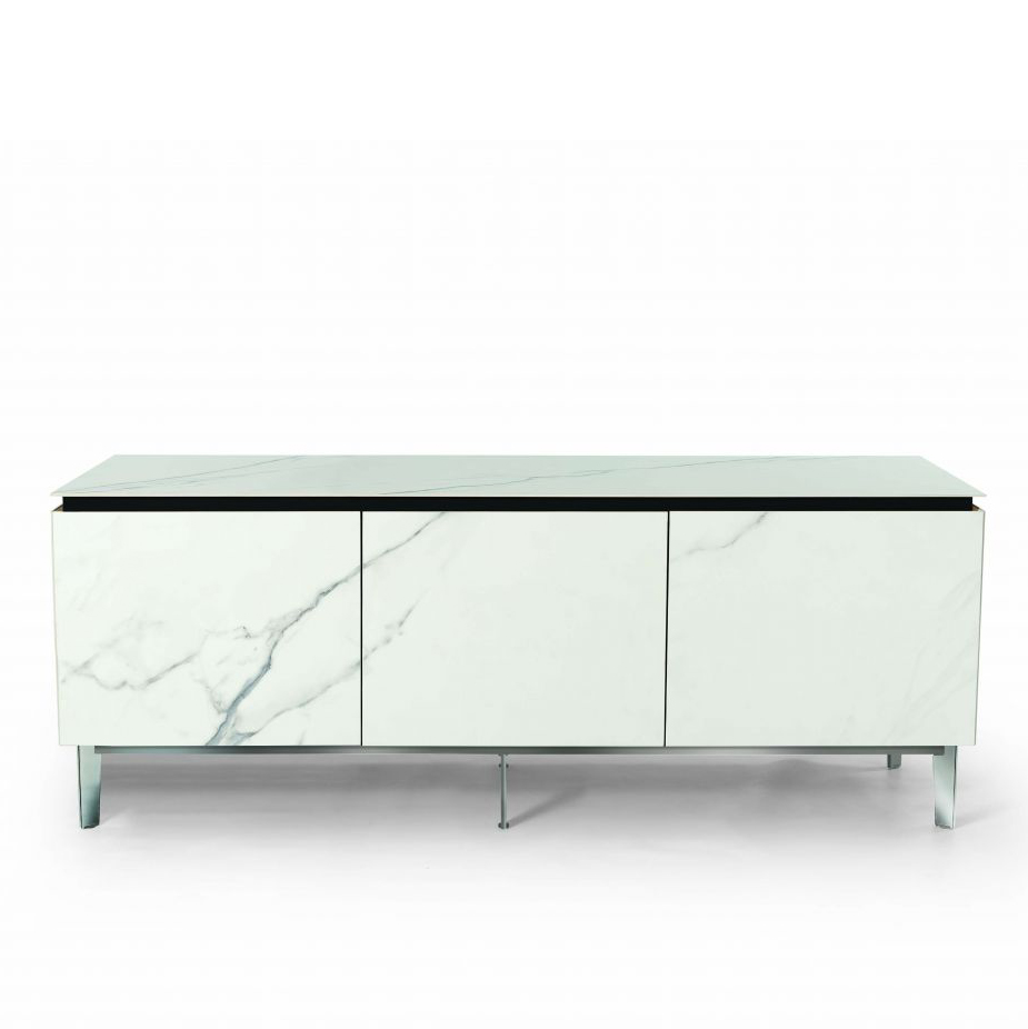 White marble shop top sideboard